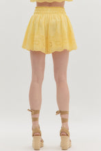 Load image into Gallery viewer, Lemon Yellow Eyelet Shorts