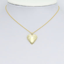 Load image into Gallery viewer, Radial Gold Heart Leaf Charm