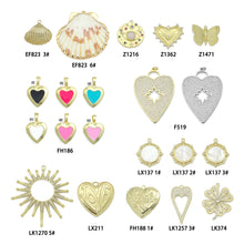 Load image into Gallery viewer, Scarf Necklace brown dots Large Star heart