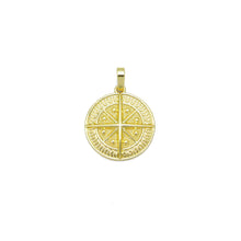 Load image into Gallery viewer, North Star Compass Coin Charm 18k