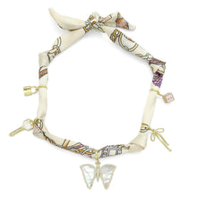 Load image into Gallery viewer, Scarf Necklace Orange Brown Heart