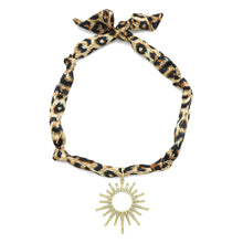 Load image into Gallery viewer, Scarf Necklace Orange Brown Heart