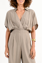 Load image into Gallery viewer, Chic Collar Khaki Jumpsuit