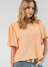 Load image into Gallery viewer, Everly Peach Textured Top