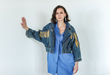 Load image into Gallery viewer, Golden Fringe Denim Jacket