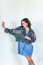 Load image into Gallery viewer, Golden Fringe Denim Jacket