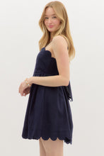 Load image into Gallery viewer, Brooke Scalloped Back Bow Dress