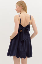 Load image into Gallery viewer, Brooke Scalloped Back Bow Dress