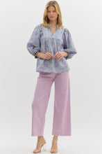Load image into Gallery viewer, Elisa Lavender Floral Top
