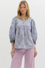 Load image into Gallery viewer, Elisa Lavender Floral Top