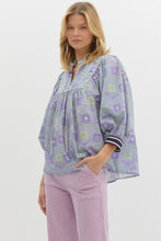 Load image into Gallery viewer, Elisa Lavender Floral Top