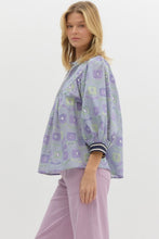 Load image into Gallery viewer, Elisa Lavender Floral Top