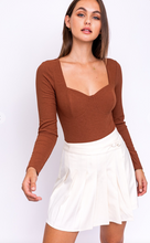 Load image into Gallery viewer, Brown Sweetheart Bodysuit
