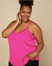 Load image into Gallery viewer, Bright Pink Lace Cami Top