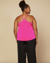 Load image into Gallery viewer, Bright Pink Lace Cami Top