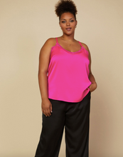 Load image into Gallery viewer, Bright Pink Lace Cami Top