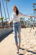 Load image into Gallery viewer, Ripped Stretch Mom Jeans