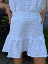 Load image into Gallery viewer, White Jewel & Pearl Skirt