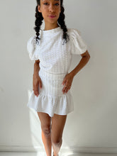 Load image into Gallery viewer, White Jewel & Pearl Skirt