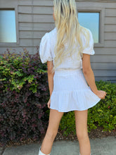 Load image into Gallery viewer, White Jewel & Pearl Skirt
