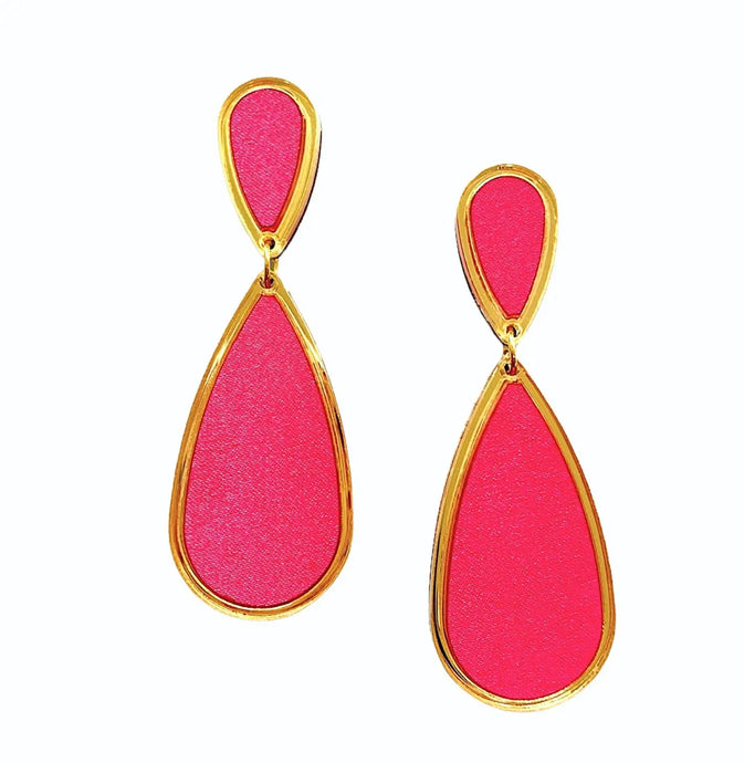 Ava Pink Satin Earrings