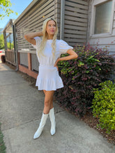 Load image into Gallery viewer, White Jewel & Pearl Skirt