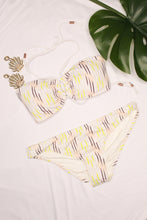 Load image into Gallery viewer, Boho Stripe Ivory Bikini Bottom