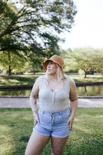 Load image into Gallery viewer, Gray Ribbed Sleeveless Bodysuit