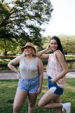 Load image into Gallery viewer, Gray Ribbed Sleeveless Bodysuit