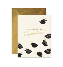 Load image into Gallery viewer, Flying Hats Graduation Greeting Card