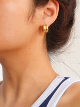 Load image into Gallery viewer, Emma Non-Tarnish Double C-Hoop Earring: Yellow Gold