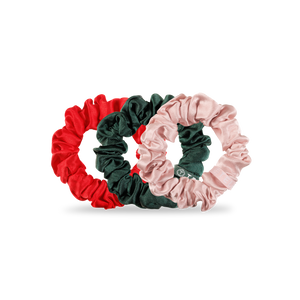 Silk Teleties Hair Scrunchie Poinsettia