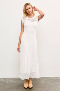 Joss Sheer Lace Overlay Maxi Dress