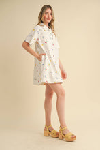 Load image into Gallery viewer, Fruitful Denim Embroidered Dress