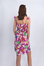 Load image into Gallery viewer, Eva Purple Floral Dress