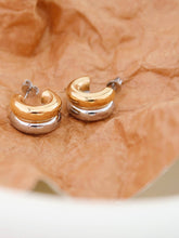 Load image into Gallery viewer, Emma Non-Tarnish Double C-Hoop Earring: Yellow Gold