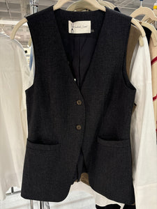 Charcoal Longline Vest