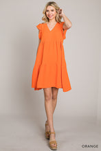 Load image into Gallery viewer, Citrus Orange Ruffle Dress