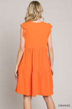 Load image into Gallery viewer, Citrus Orange Ruffle Dress
