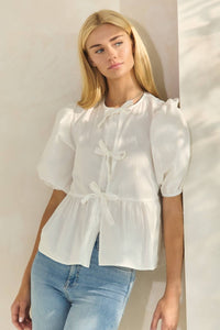 Butter Yellow Poplin Top