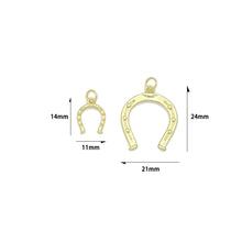 Load image into Gallery viewer, Gold Lucky Horse Shoe Charm 18K