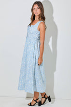 Load image into Gallery viewer, Soft Blue Floral Midi Dress