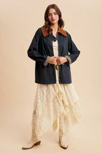 Load image into Gallery viewer, Taupe Corduroy Brown Collar Barn Jacket