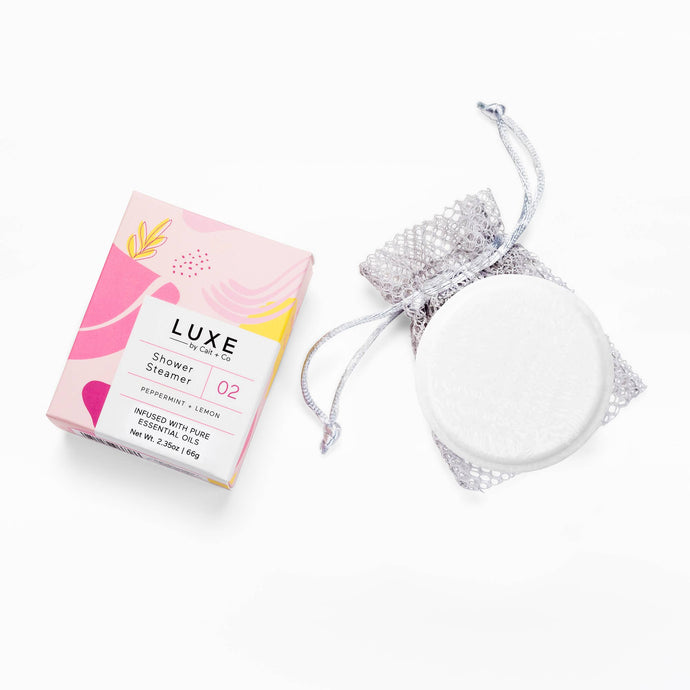 Luxe Peppermint + Lemon Shower Steamer Fizzy Bomb