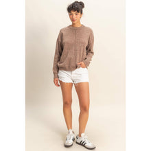 Load image into Gallery viewer, Taupe Seam Crew Neck Sweater
