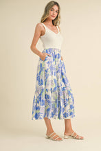 Load image into Gallery viewer, Sunny Floral Mixed Media Midi Dress