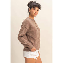 Load image into Gallery viewer, Taupe Seam Crew Neck Sweater