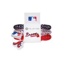 Load image into Gallery viewer, Spiral Hair Coils | Small | Atlanta Braves Hair Ties