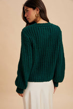 Load image into Gallery viewer, Cherry Merlot Chunky Cable Knit Cardigan