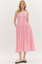 Load image into Gallery viewer, Red Striped Zipper Dress